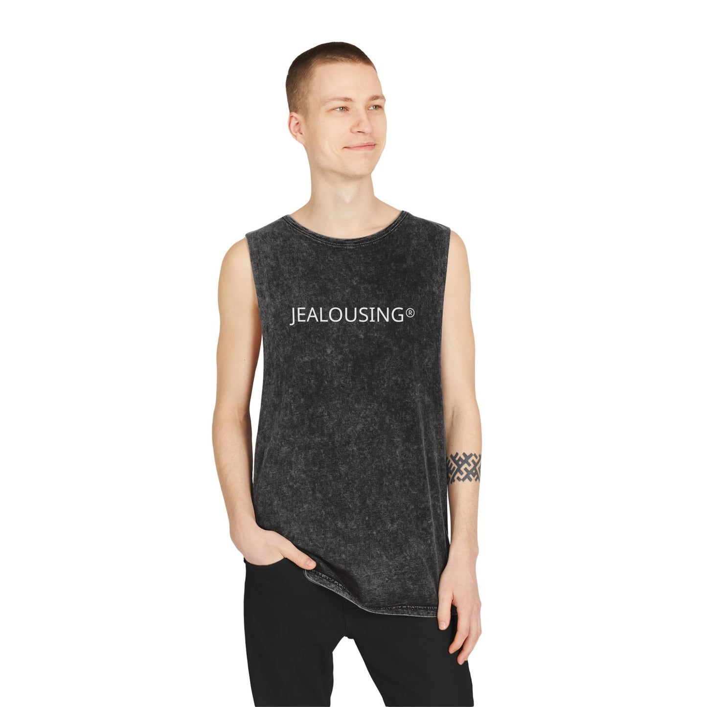Unisex Jealousing Stonewash Singlet