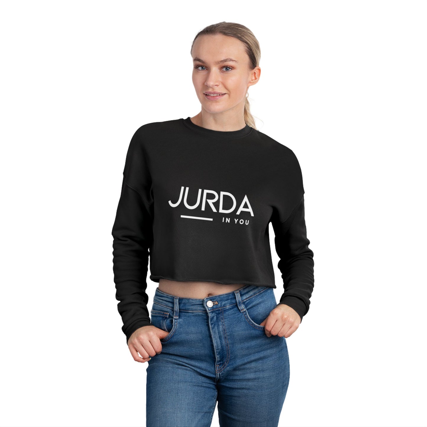 'JURDA IN YOU" Trendy Women's Cropped Sweatshirt Y 1