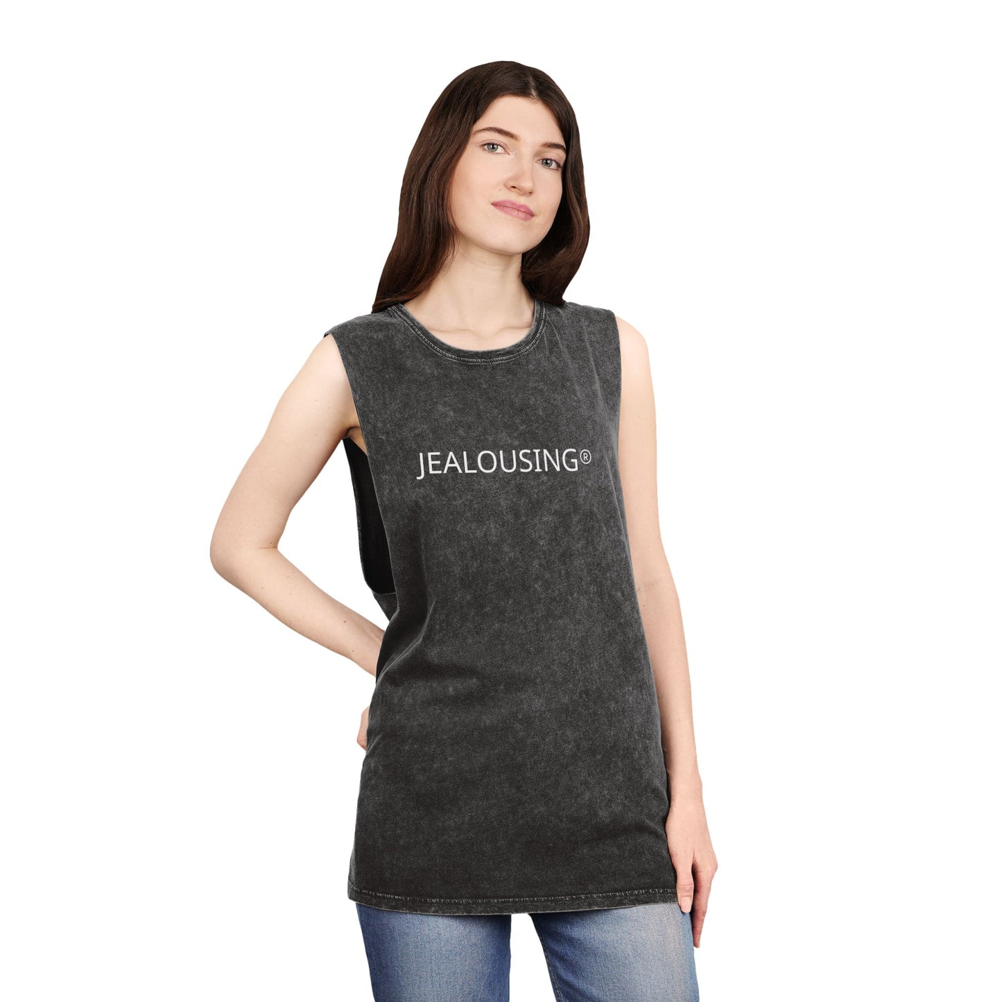 Unisex Jealousing Stonewash Singlet