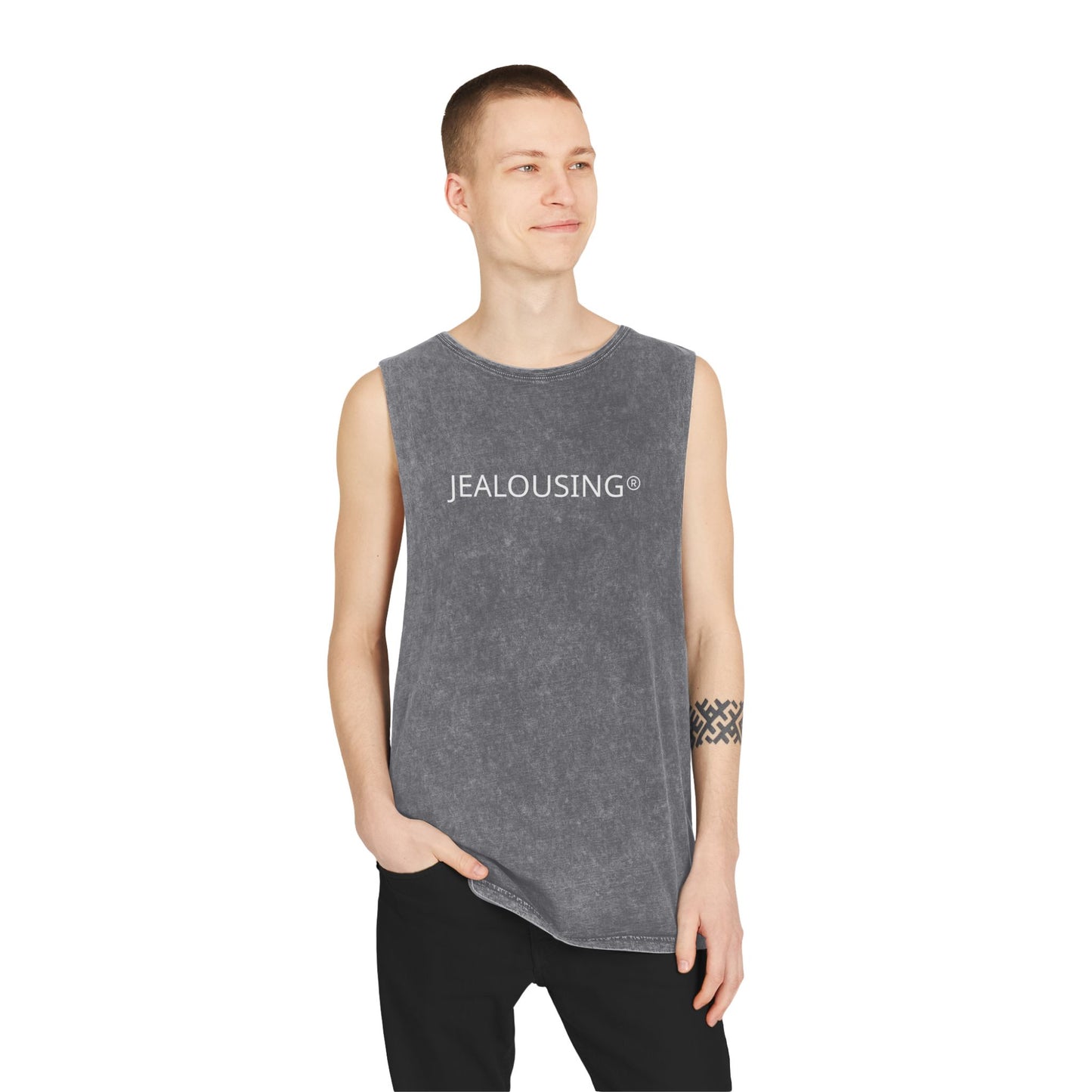 Unisex Jealousing Stonewash Singlet