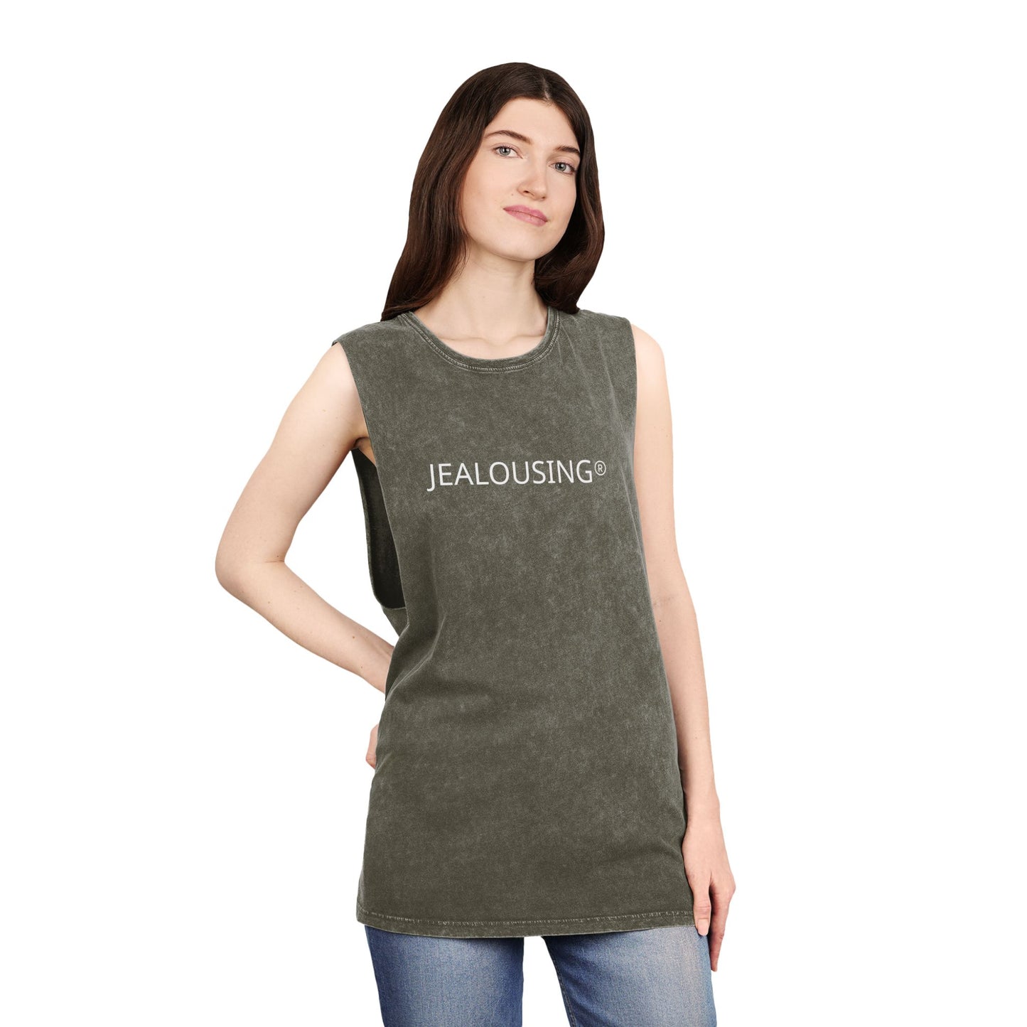 Unisex Jealousing Stonewash Singlet